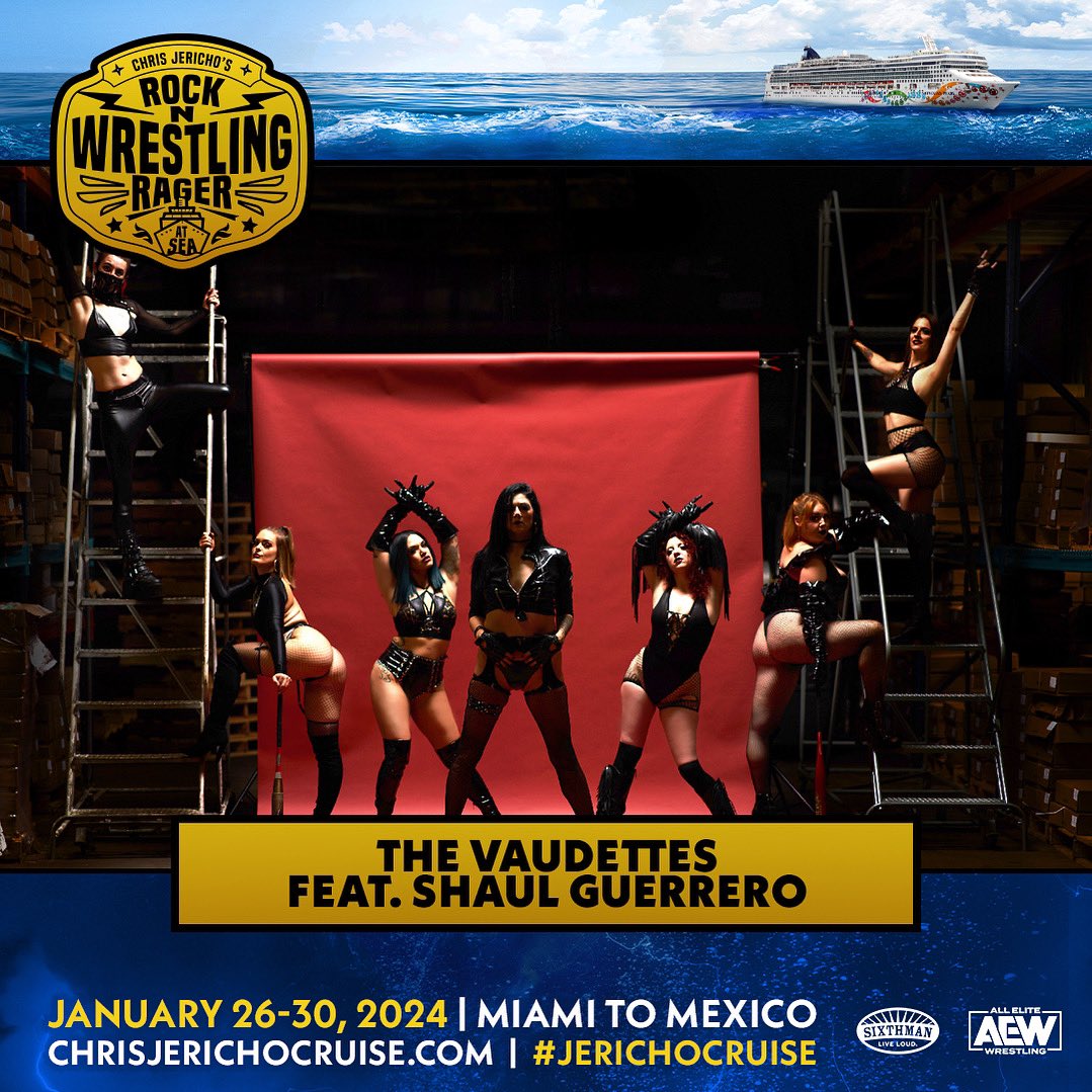 WE’RE BACK BABY!! <a href="/jericho_cruise/">Chris Jericho Cruise</a> #fivealive Let’s Get Vaudy at Sea 🤘💥🏁