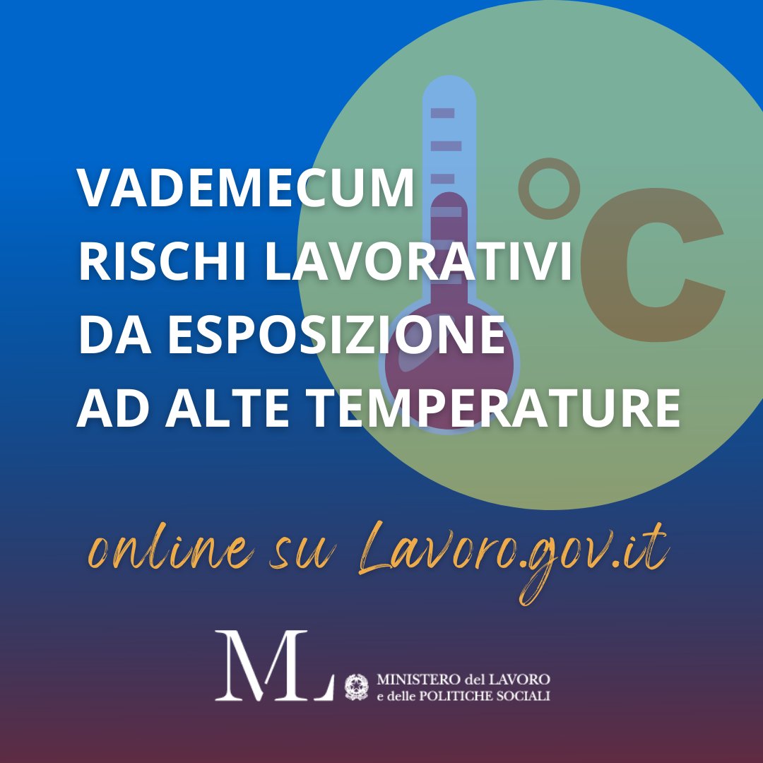 Ministro #MarinaCalderone: "Emergenza caldo, al lavoro su gestione integrata degli interventi".

Maggiori dettagli su incontro, comprensivo dell'informativa su rischi lavorativi causati da esposizione ad alte temperature e correlate misure di prevenzione: lavoro.gov.it/stampa-e-media…