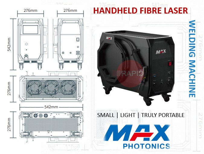 rapidweldingcom's tweet image. #Maxphotonics has brought to market the lightest, smallest handheld laser welding machine, weighing 39 kg &amp;amp; with a volume of &amp;lt;0.1m3. A state-of-the-art laser control system offers high beam stability &amp;amp; consistent welding seam 👉 rapidwelding.com/dynamic/Catego… #weld #welder #welding