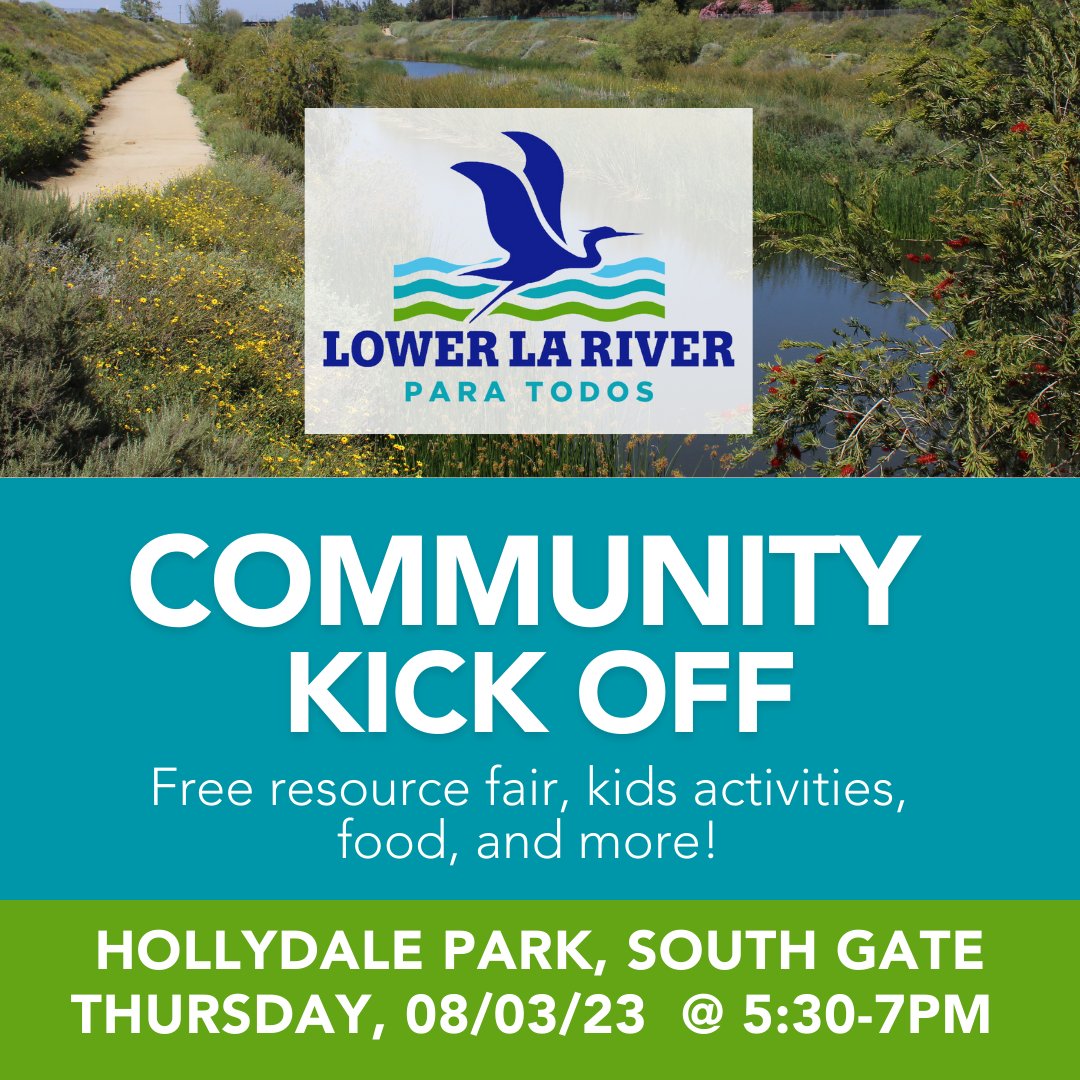 RMConservancy's tweet photo. The Lower LA River Para Todos campaign is to ensure that river parks remain centered around your community’s needs.

Join the Rivers and Mountains Conservancy at this resource fair to learn more and to help make this a river for all!

Thursday 08/03/2023 from 5:30-7pm https://t.co/Z42h00NIlJ