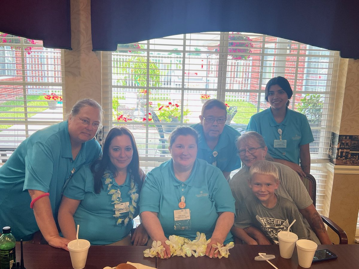 VillageGreenHC's tweet photo. Our staff had a great time at our monthly employee celebration yesterday! We had a ton of prizes, great food, and lots of laughs! #TrilogyLiving #BHCM #GPTWCertified https://t.co/QWvWKFCLMz