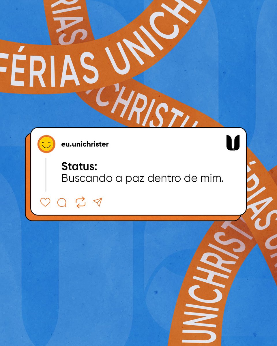 Uni_Christus's tweet photo. Nessas férias, enquanto recarrega as energias, nada mais justo do que focar em si e buscar sua melhor versão! 🤩

Desde praticar atividades físicas até ler um bom livro, é essencial que você busque a paz dentro de você através das coisas que você ama. ✨

#Unichristus #Férias https://t.co/UeyDgxe3x9