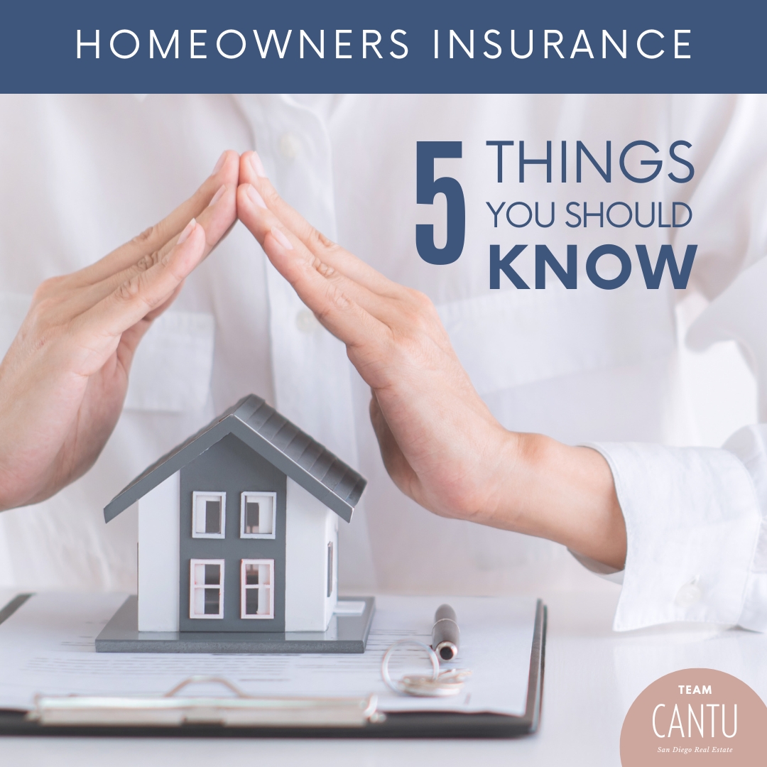 5 Things You Should Know About Homeowners Insurance 🛡️
After you have bought your home, it is important to make sure you are protected ☔. Looking at homeowner insurance plans can be tricky
View full N.A.R. article - 🔗 tinyurl.com/43h88hza

#TeamCantu #SanDiegoRealEstate