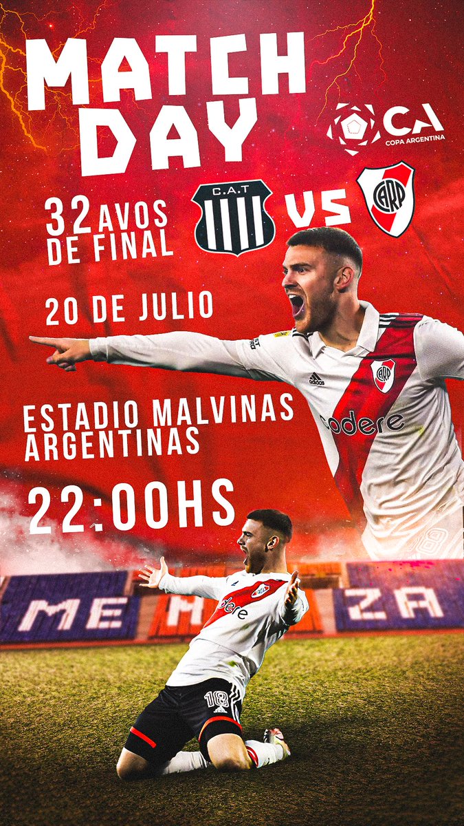 Chdesign16's tweet photo. Matchday 
32avos de final de la Copa Argentina
#RIVER vs Talleres https://t.co/ICMCXMsv6B