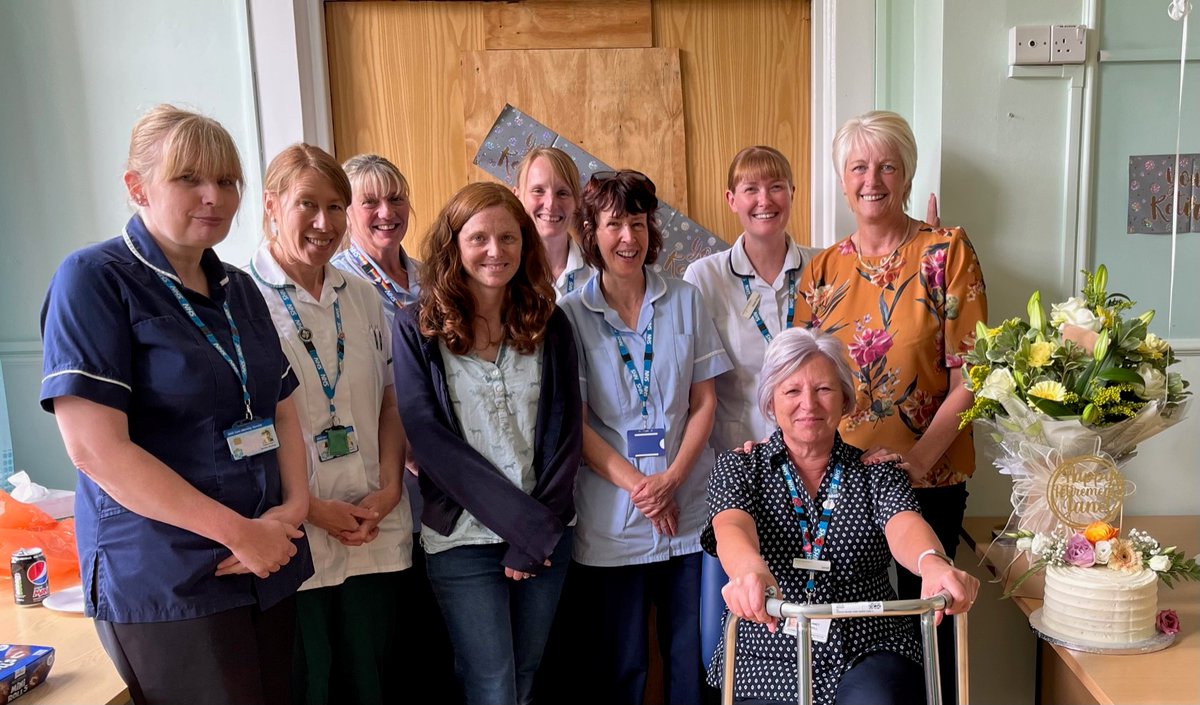 DCHStrust's tweet photo. Best of luck and a huge thank you to administrator Janet Bell, who retired today after 17 years at Babington Hospital! 🎉

The team celebrated with a fuddle and said: "Janet will be greatly missed and we would like to wish her a wonderful retirement." 💙 https://t.co/Sv0KJlU4Wh