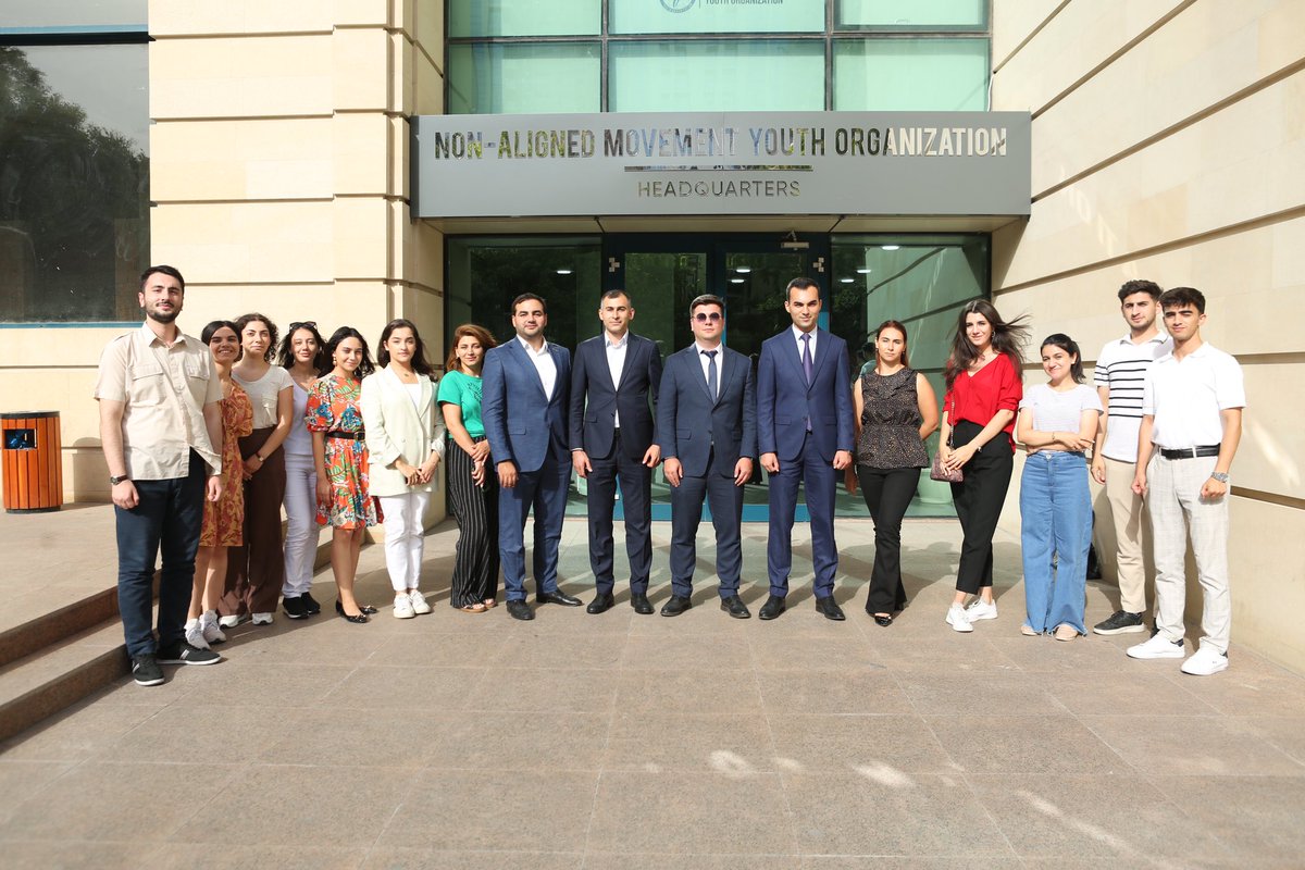 namyouthorg's tweet photo. At the end, Mr. Azer Aliyev (@AzarAliyev01), the Chairman of NAYORA, presented a thoughtful #gift to the Chairperson of #NAM Youth Organization, Mr. Ordukhan Gahramanzade (@OrdukhanG), as a gesture of #goodwill. The meeting concluded with a group photo.

#NAMYO #NAM2023 #NAMYouth #NAMYouthVision