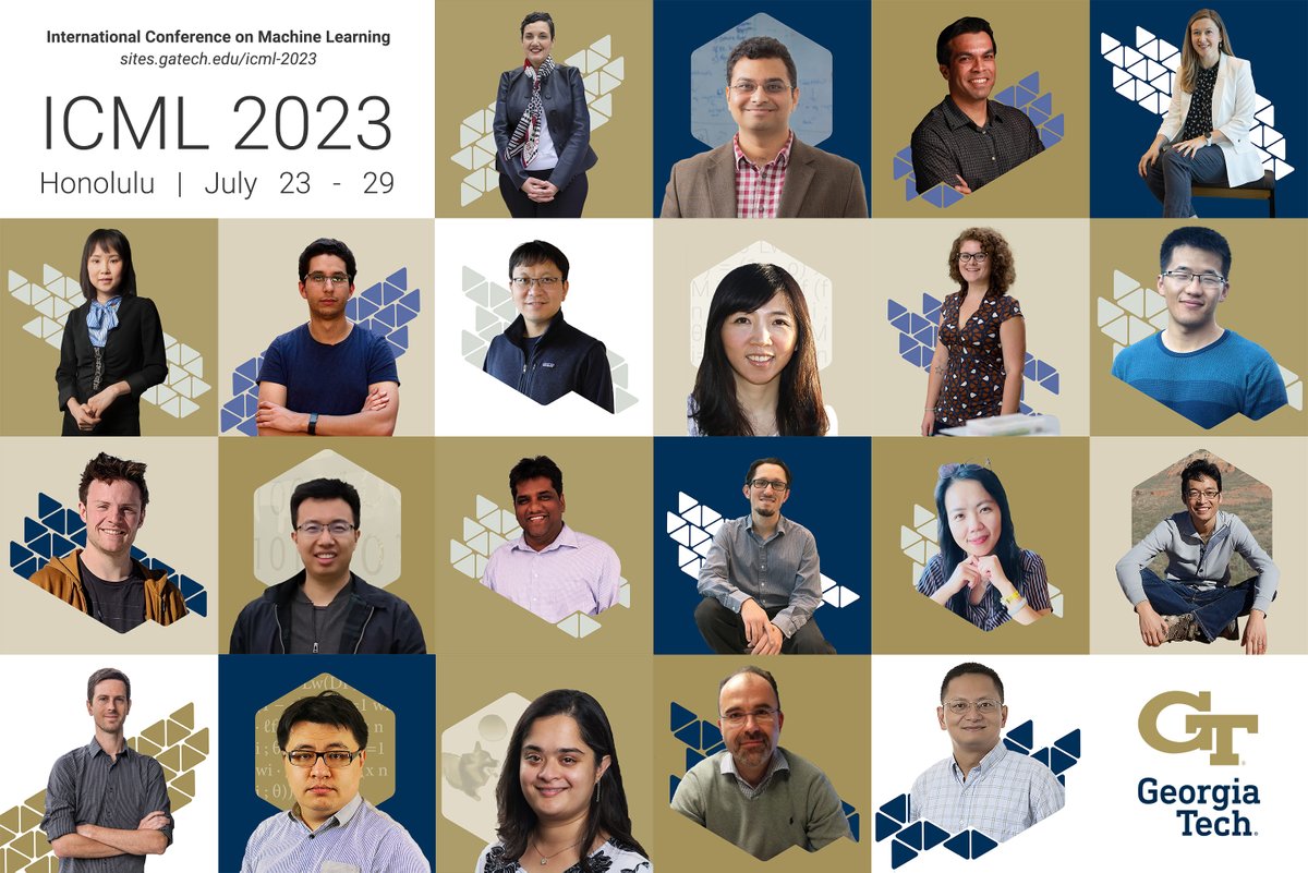 Machine learning experts at @GeorgiaTech share their latest breakthroughs next week at @icmlconf. Meet some of the people shaping the #AI field. Learn about their work and what #AI challenges and opportunities they see on the horizon. sites.gatech.edu/icml-2023/