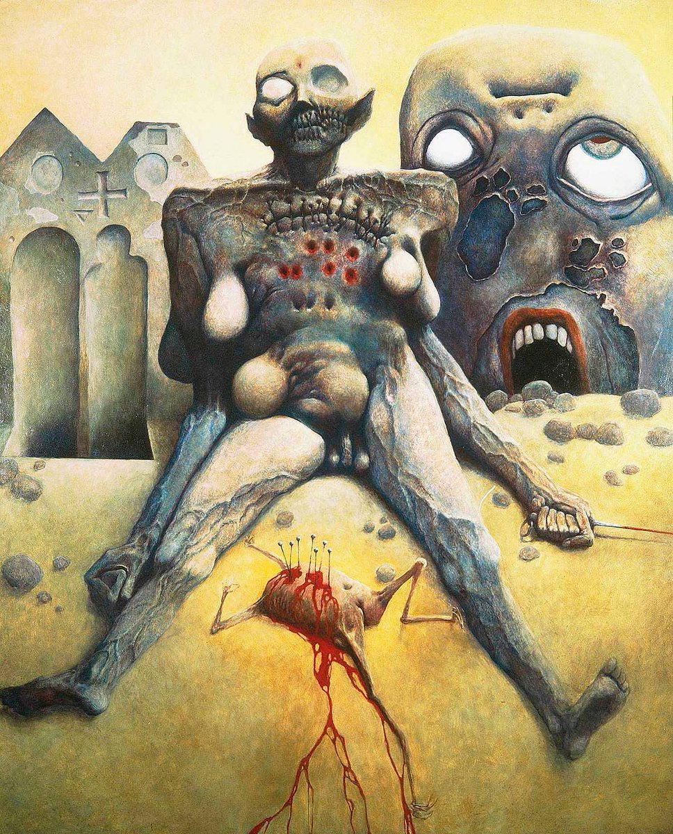 ArtofBeksinski's tweet photo. 1970s #painting #Beksinski #PolishMastersofArt
______
© Muzeum Historyczne w Sanoku / The Historical Museum in Sanok https://t.co/gnozbl8j5s