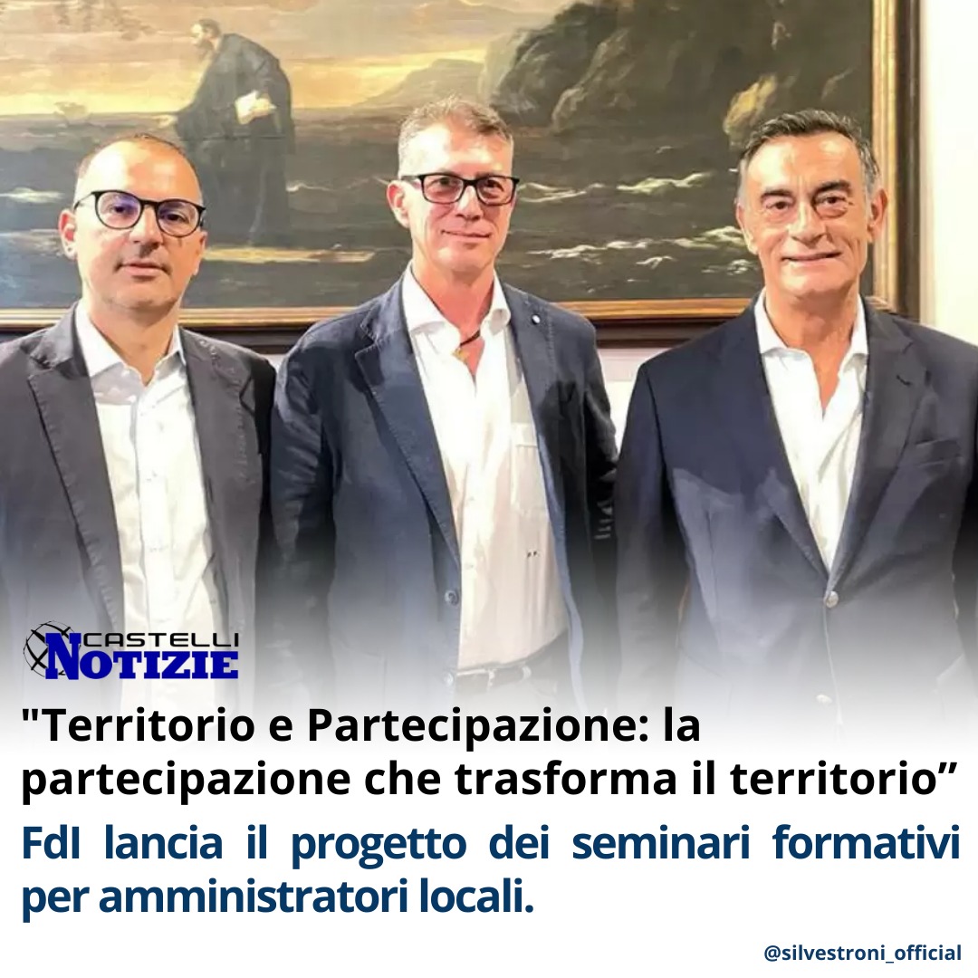 Per Fratelli d’Italia fare politica non è una cosa semplice: richiede impegno e formazione.
Per questo FdI di Albano ha promosso il progetto “Territorio e Partecipazione: seminari formativi per amministratori locali – La partecipazione che trasforma il territorio”.
