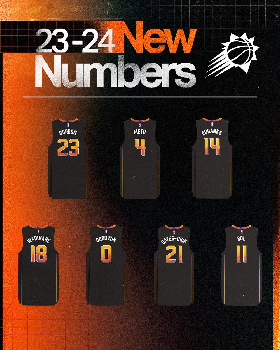 RT @Suns: New digits for our new guys. https://t.co/EqG0WttrWL