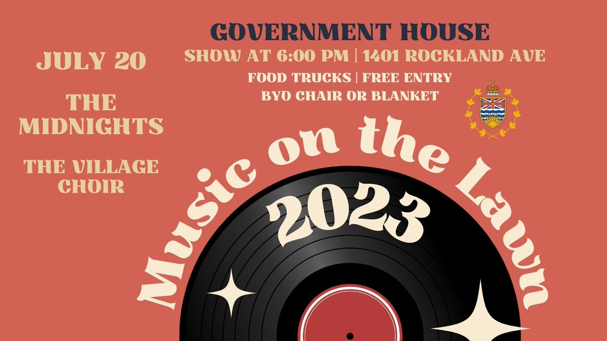TONIGHT is the final concert in Music on the Lawn! Join us for free outdoor summer tunes and dancing. Pack a picnic or visit an onsite food truck. Featuring opening songs from The Village Choir starting at 6 pm, followed by headliners The Midnights: tinyurl.com/bpz8dbzt