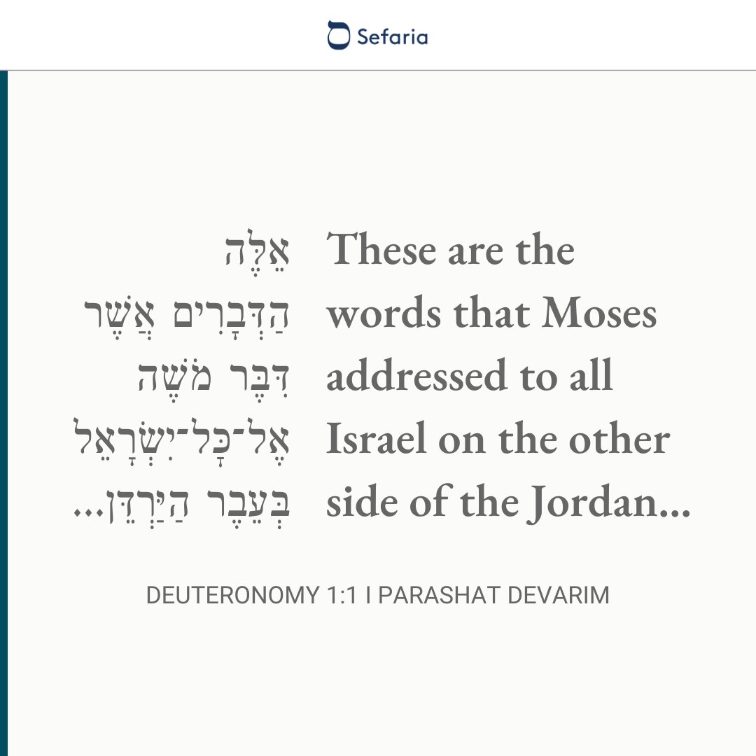 SefariaProject's tweet photo. #WeeklyTorahPortion As the People of Israel prepare to enter Canaan, Moses retells of their journey in the desert. Commentators have noted discrepancies between the descriptions of events here and their descriptions elsewhere in the Torah. Start reading: https://t.co/RoPsEn3LR2 https://t.co/2UM1a2VKsF