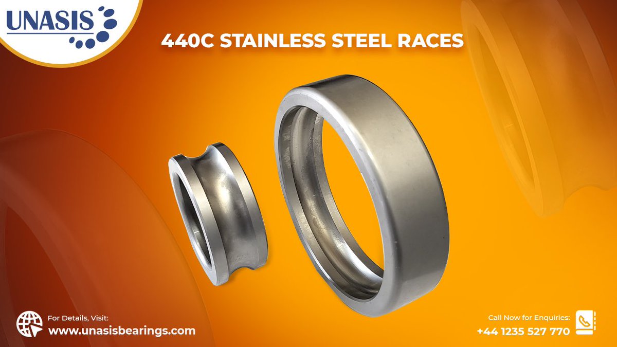 UnasisBearings's tweet photo. These 440C stainless #steel races have just returned from heat treatment and are entering the final grind process. This #heat treatment elevates their mechanical properties, especially durability and wear resistance for #bearings, cutting tools &amp; demanding industrial applications https://t.co/YVBKoNfEre