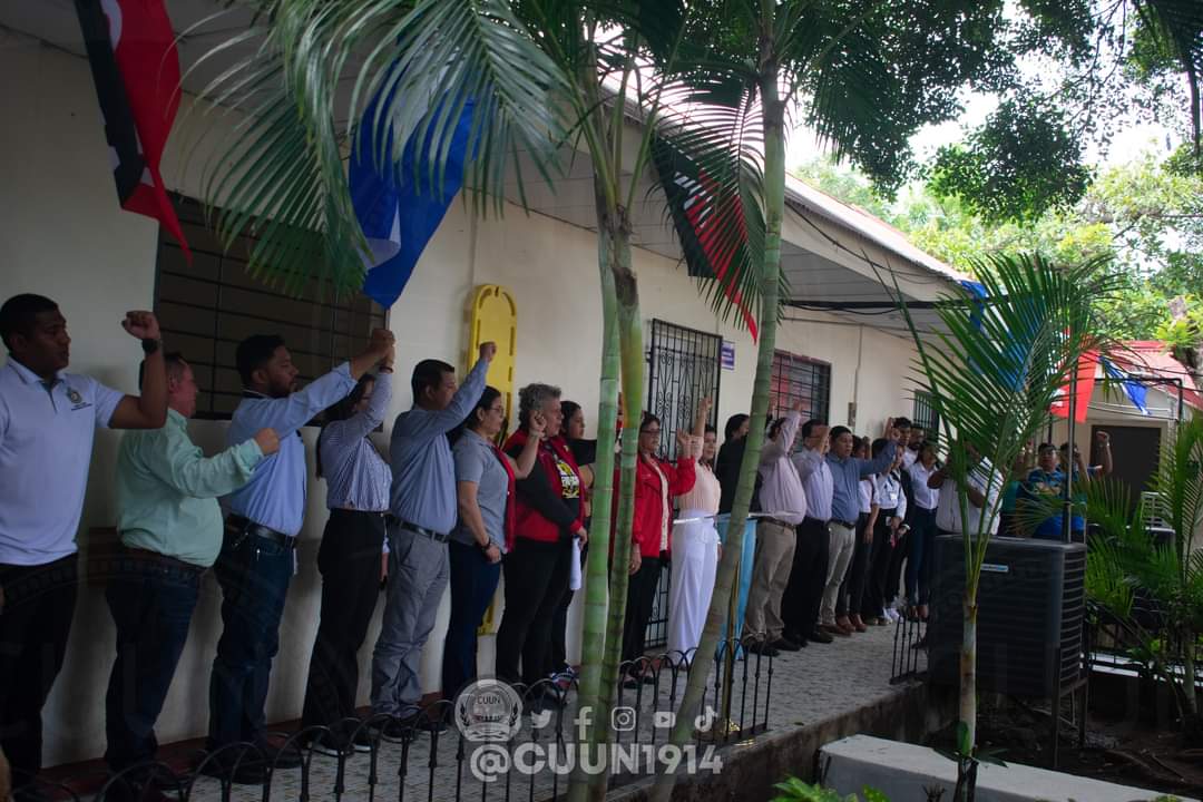 CUUN UNAN-León como parte las actividades de conmemoración  de los 64 años de la Gesta Heroica del 23 de julio de 1959, realiza develación de placa en marco a la jornada de conmemoración en  el CUR-Somoto.

#23J1959
#CUUN1914
