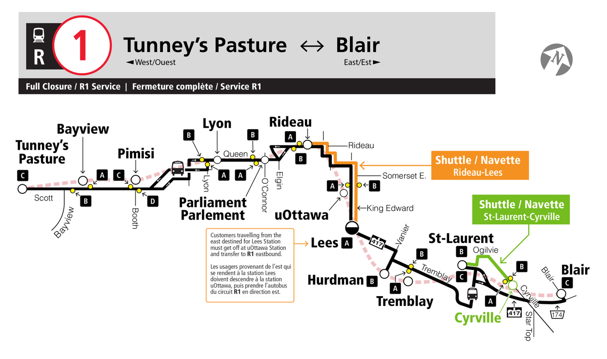 ⚠️R1: Customers taking R1 to or from Lees station – There is a change that will affect you.

This change will begin at 3pm today.

1/4