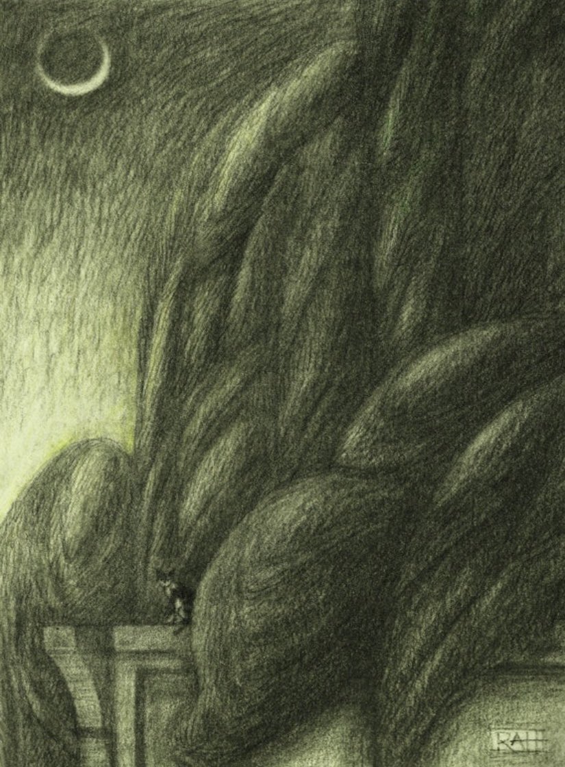 From the ‘One Of A Kind’ section of my Etsy shop: A distant memory of an unknown place. “In Search of Lost Time” conté crayon & coloured pencil 5.25” x 7” You can find it here: etsy.com/listing/130511…