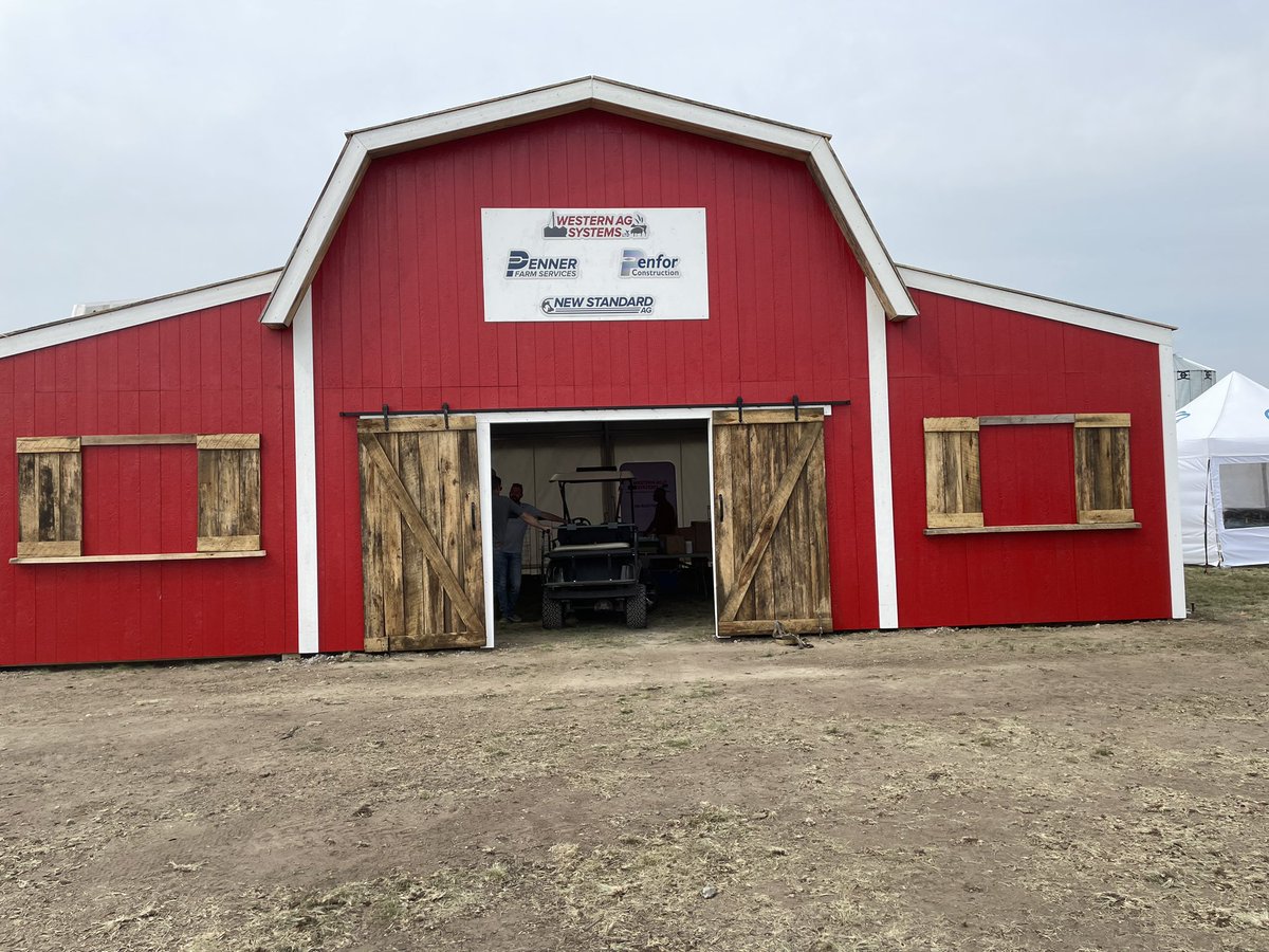 newstandardgr's tweet photo. It's the last day of @AginMotion but there's still plenty of time to stop by our booth (#100 at the corner of First and Manitoba). We have the big red barn, you can't miss us! #AIM23 #NewStandardAg #WeBuildFarms https://t.co/agjGE0Fve7