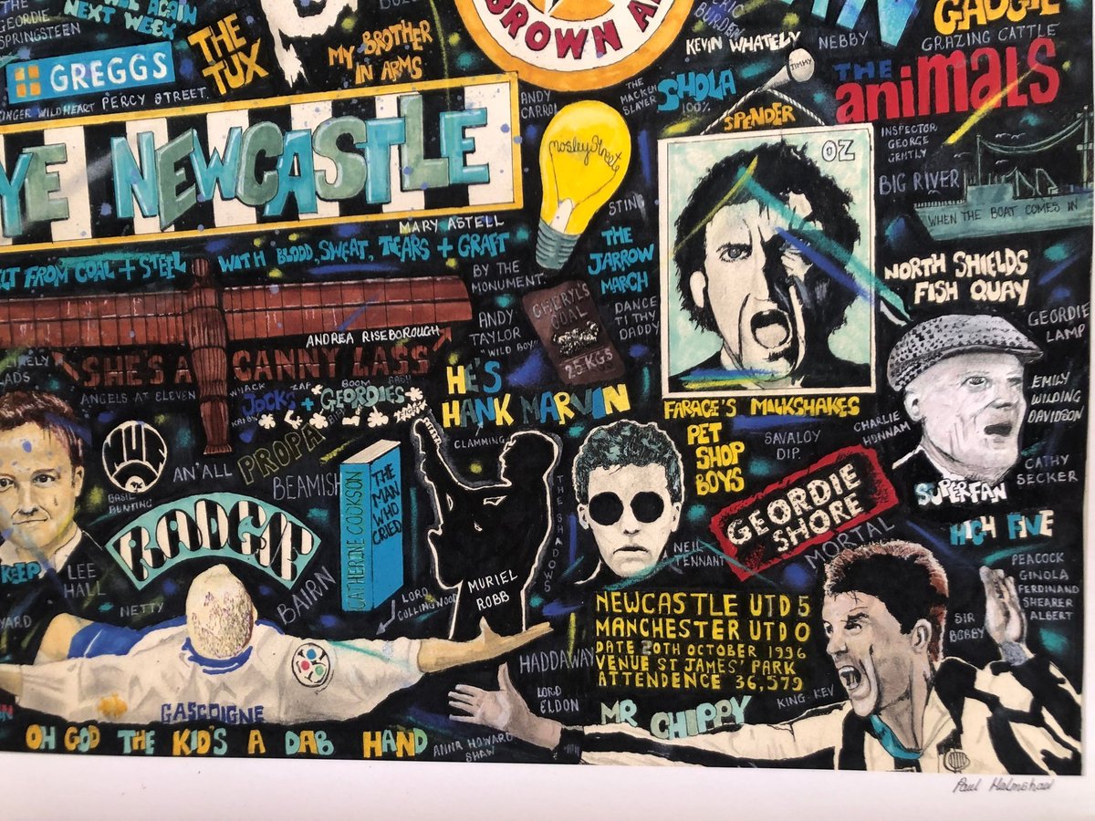 Indie, britpop and rock art by Paul Halmshaw. tweet media