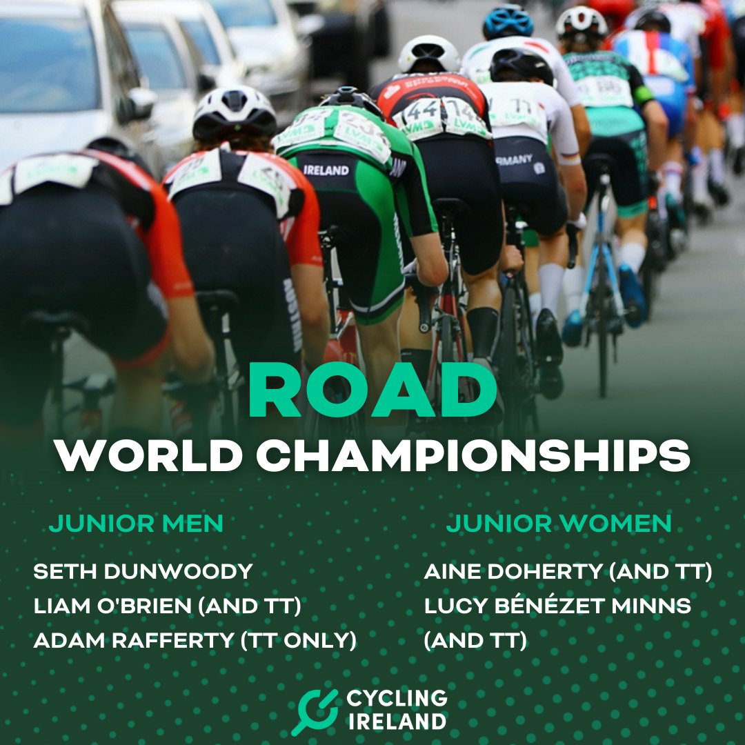Ready for Road 😎

2️⃣0️⃣ riders selected to represent Ireland at the UCI Road World Championships in Glasgow 🌈

Read the full announcement here 👇
cyclingireland.ie/news-item/irel…

#GlasgowScotland2023