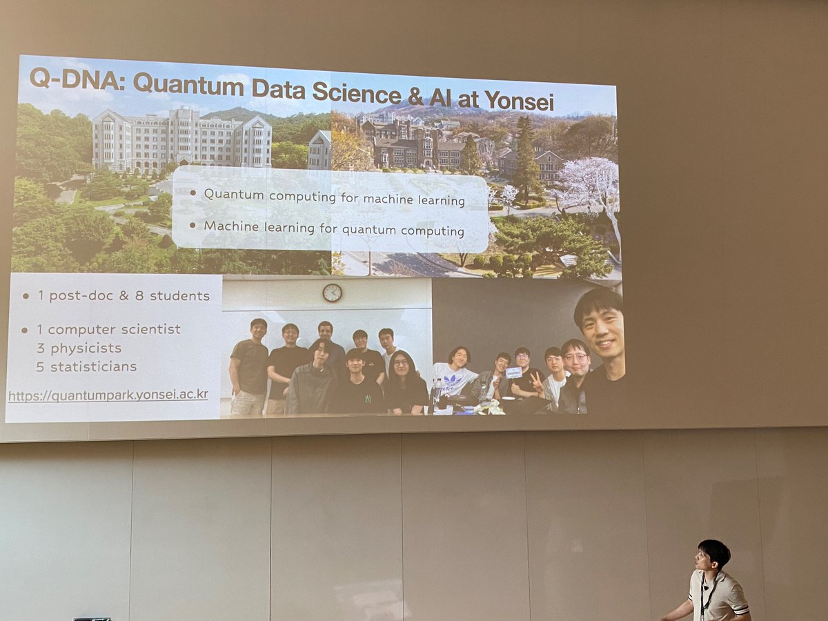 FFelicis97's tweet photo. Day 2 of #Laflamme60 conference is in full swing!  
Daniel Park tells us about Quantum Machine Learning Research at Yonsei University. https://t.co/r6tlCvXq0d