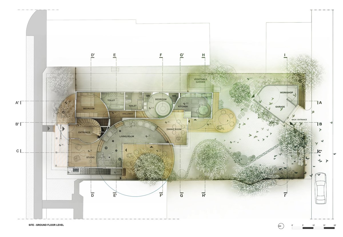 #Siteplan for #mca_reelhouse, #Colorado
The underlying idea is that the ‘film strip’ creates a hierarchy and a seamless fluidity  through mirrors, transparencies and framed views establishing an unforeseen conversation between interior &amp; exterior #architecturalplans #siteplan