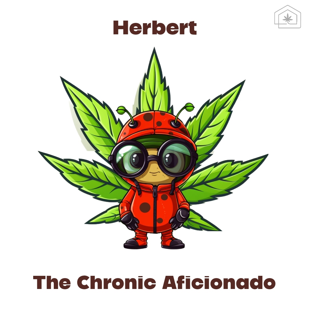 MyNextHarvest's tweet photo. 🔥 Introducing Herbert: The Chronic Aficionado! 

Herbert, the one and only ganja guru with a passion for all things chronic. 🐞

With his cool glasses and laid-back vibe, Herbert is here to take you on a journey into the world of cannabis like you've never experienced before. https://t.co/EQWg3S74oY