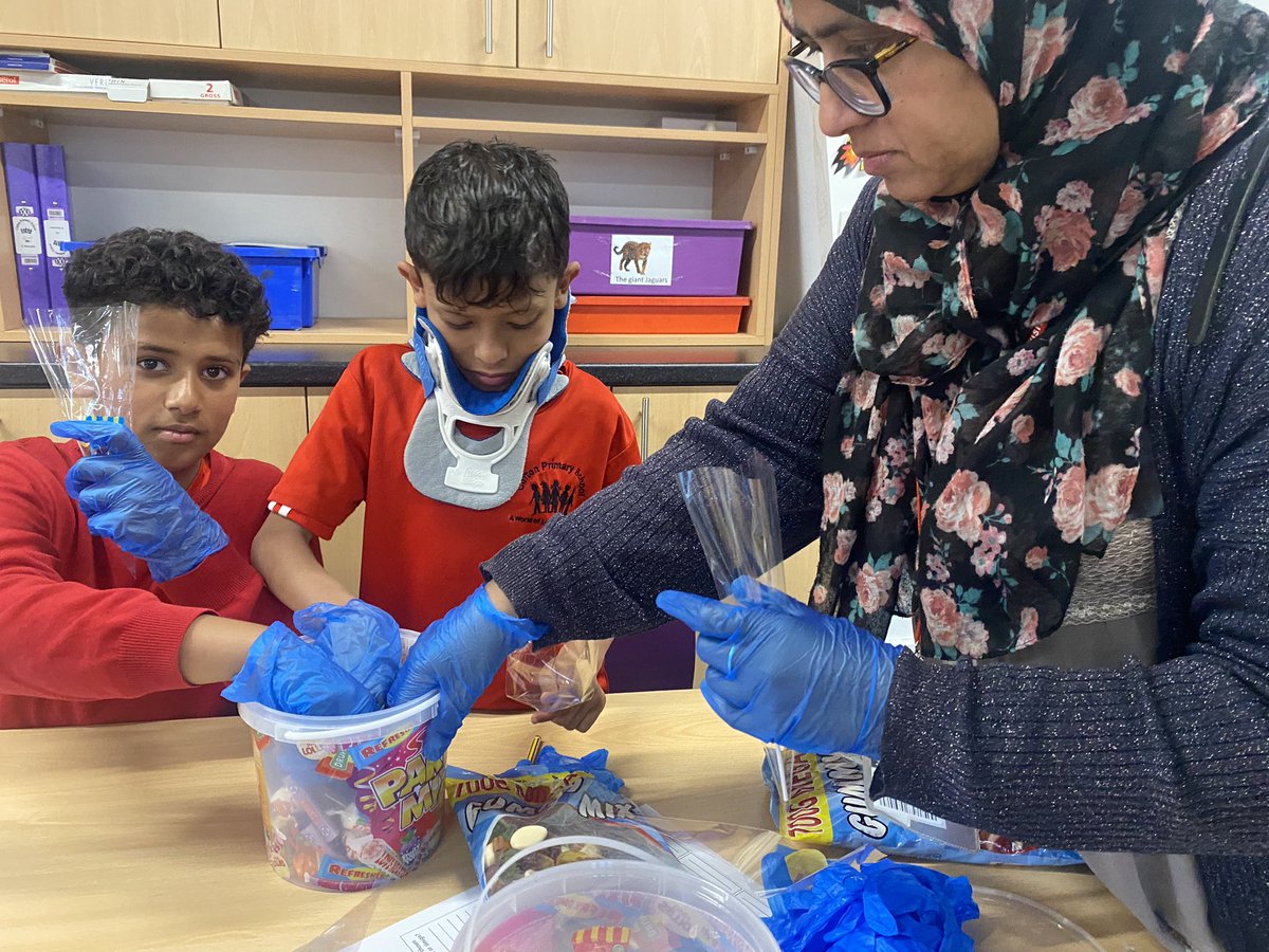 MrsSmith6SW's tweet photo. This afternoon was our enterprise afternoon! 6SW have made sweet cones ready to sell to parents for our evening performance of our production. We designed and created labels. Looks great guys well done. Thank you friends of Clifton for providing the sweets @CliftonPrim https://t.co/wrJIfUNxgd