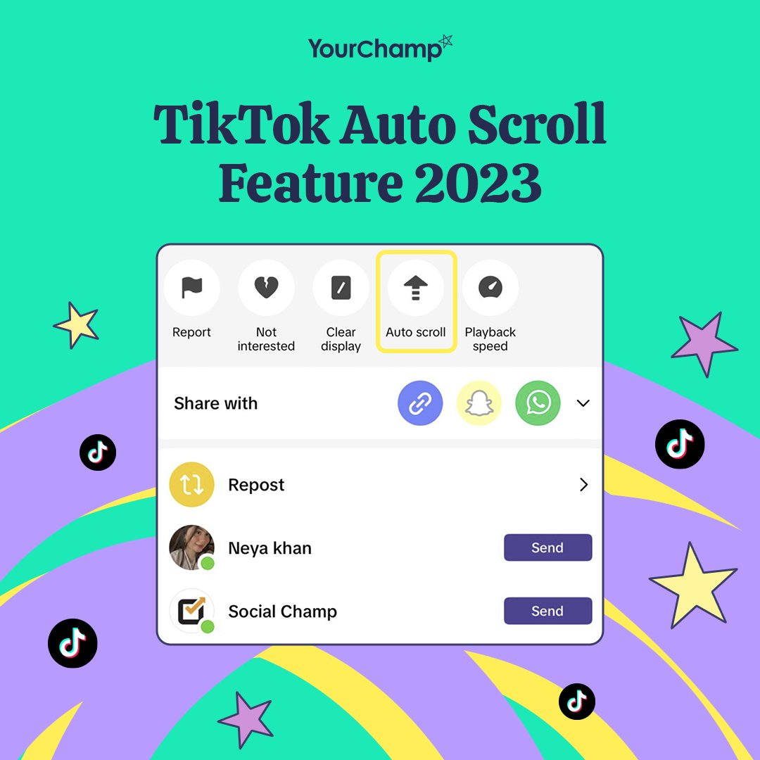 YourChamp_io's tweet photo. Hands-free entertainment with TikTok's auto-scroll! 📲🔥

#tiktok #socialmedia #marketing https://t.co/0bjHO4xJwg