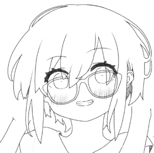 髪、良い感じに描けてる気がする・・・! けど髪の毛、手で隠れちゃうんですよね・・・