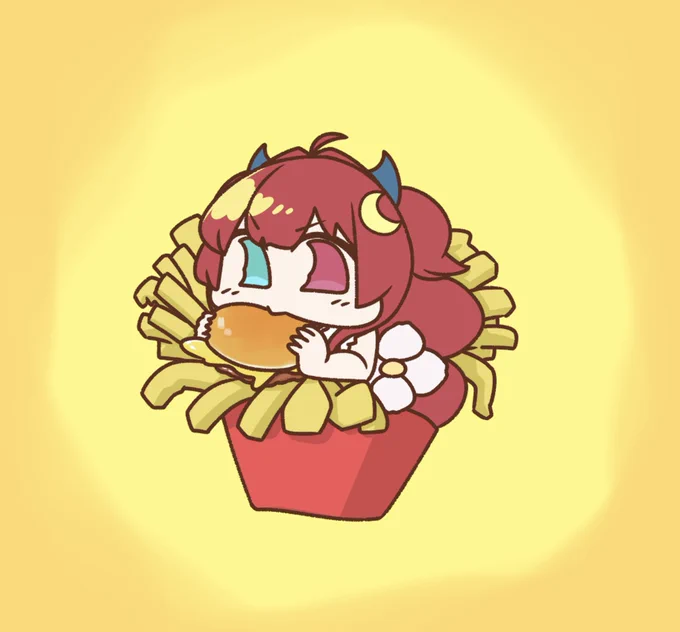 ロアちゃんチーズバーガーを食べて  ロアちゃんマック食べてる〜? 暑い時はマック!マック食べて気分上げて暑さはぶっ飛び! コーラも飲んであつあつヒートボディを冷ましてこ〜! ロアちゃんマック食べよ! ロアちゃんに美味しいを〜  今日のご飯 マック  #ロアート