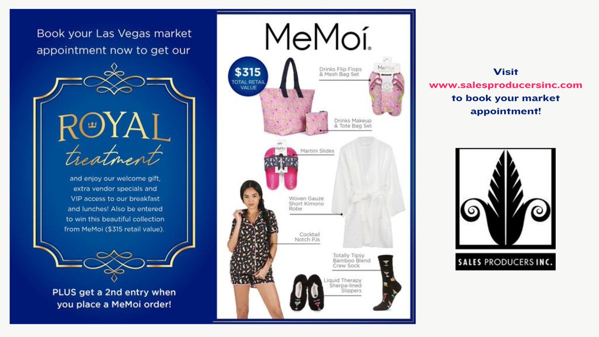 This week’s sponsor, <a href="/SalesProducers/">Sales Producers</a>, is looking forward to seeing you at the summer <a href="/LasVegasMarket/">Las Vegas Market | ANDMORE®</a>  Sunday, July 30 through Thursday, Aug. 3 and would love to give you the Royal Treatment when you book AND keep your <a href="/LasVegasMarket/">Las Vegas Market | ANDMORE®</a>  appointment! Contact your local rep! #VIP