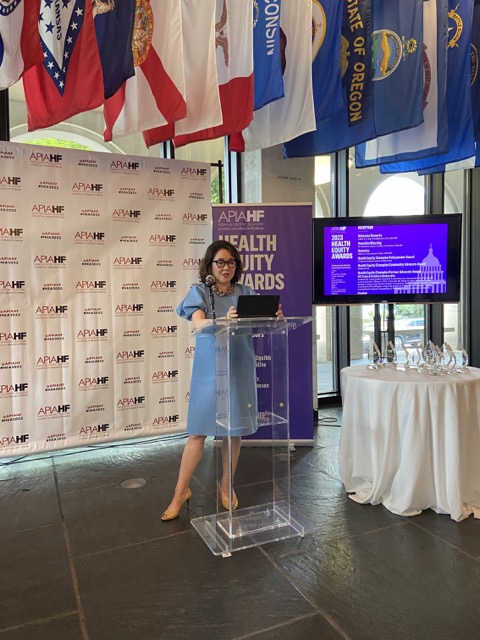 NYU_CSAAH's tweet photo. (1/2) @NYU_CSAAH  was honored to join @apiahf ’s 2023 Health Equity Awards held in Washington D.C. as a recipient of the #HealthEquity Champion Partner Advocate Awards alongside @APALAnational @PapaOlaLokahi @OCAPICA97 @mypnaaf @mypnaa @picawashington! https://t.co/vGLk9VsTmS