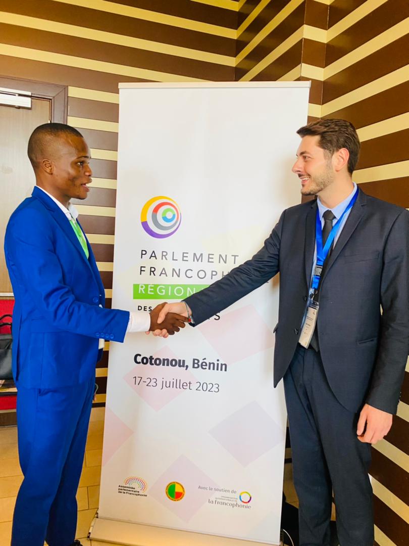 Un très grand plaisir de représenter mon Pays le Bénin au Parlement Francophone Régional des Jeunes 🇧🇯❤️