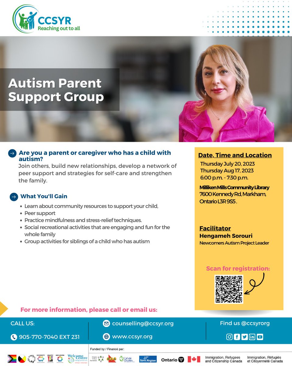 ccsyrorg's tweet image. Autism Parent Support Group Workshop.

Join others, build new relationships, develop a network of peer support and strategies for self-care and strengthen the family.

Click here to register:
docs.google.com/forms/d/e/1FAI…

#autism #counselling #parentsupportgroup #autismsupport