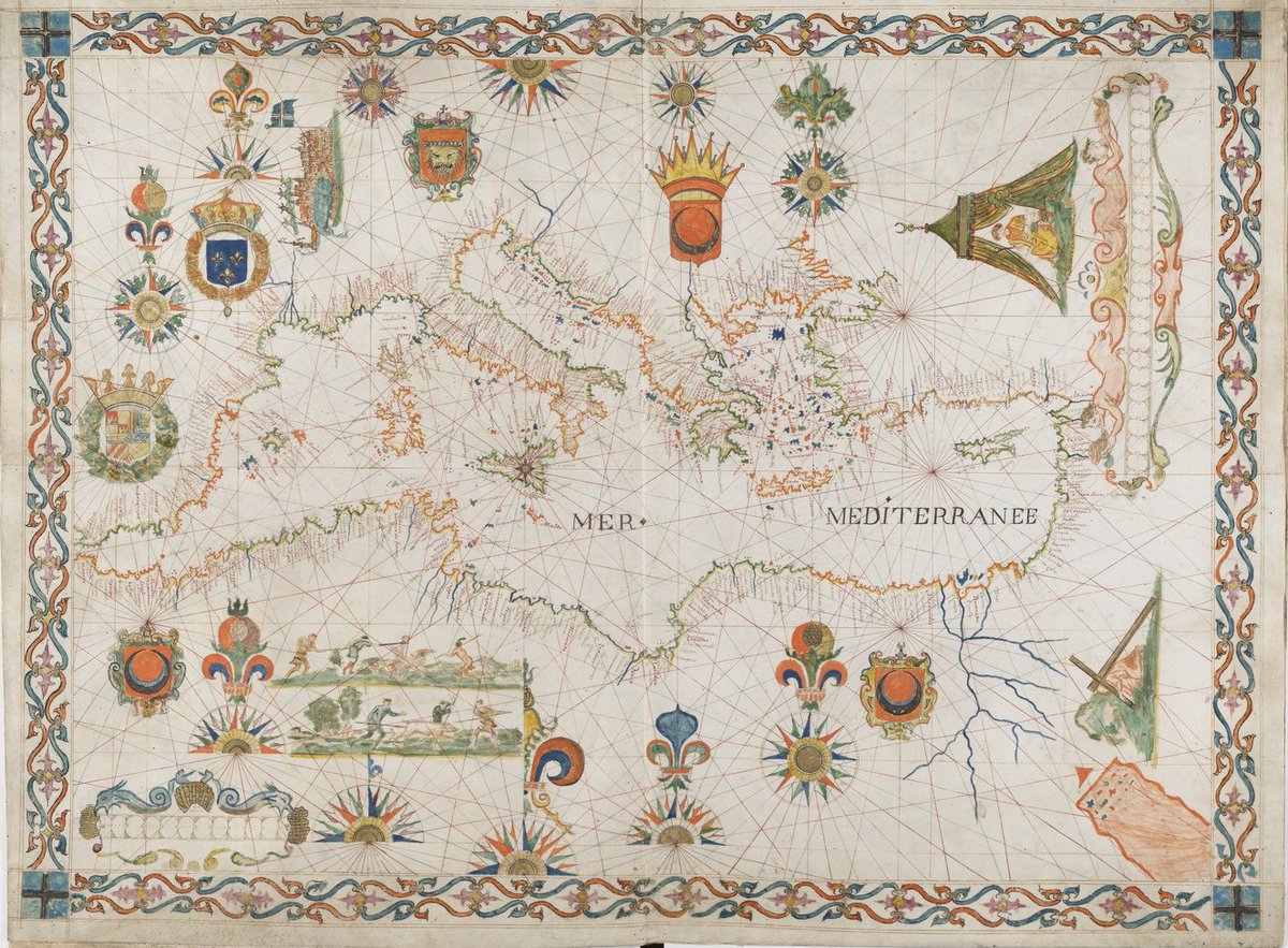 🗺️#NouvelleNumérisation ! L’Atlas Boyer, acquis en novembre 2022 par <a href="/laBnF/">La Bibliothèque nationale de France</a> est dans #Gallica ! Ce fabuleux atlas portulan réalisé en 1648 à Marseille décrit les contours de la Méditerranée…Mais aussi le Nouveau Monde et des contrées imaginaires ! =>c.bnf.fr/Spz