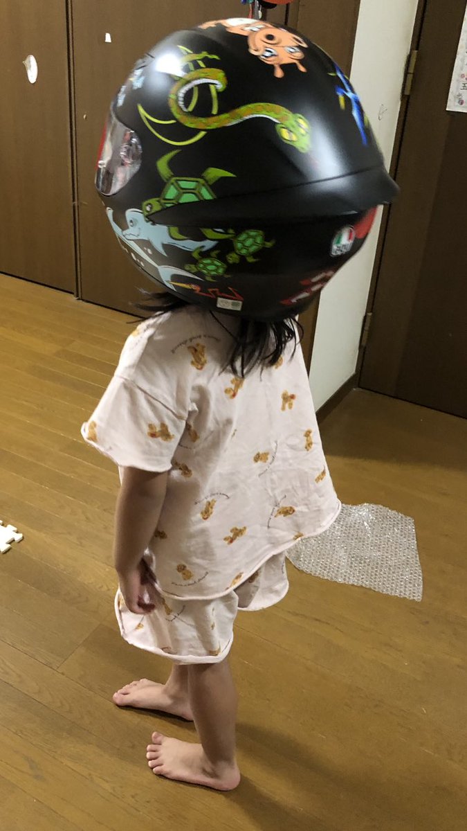 納ヘル！！
いろいろ迷ったけど、動物がいっぱいということでこれがいいと言われました。
まぁブラック単色はそのうち…
だが娘よ、なぜ1番最初に被るのだ。
#納ヘル
#agv