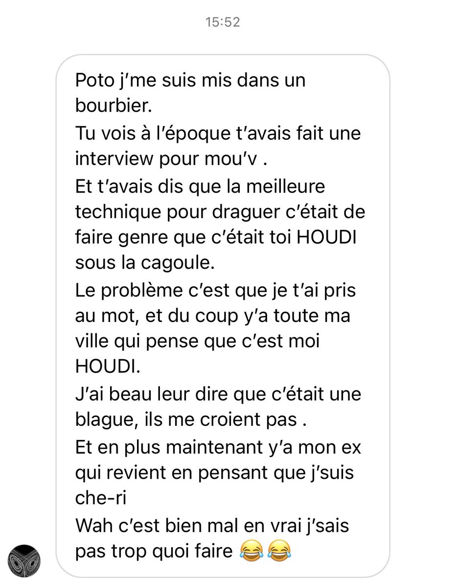 houdihood's tweet image. Vraiment la team faut arrêter de m'écouter quand je parles #ilestrefait #cecidit
