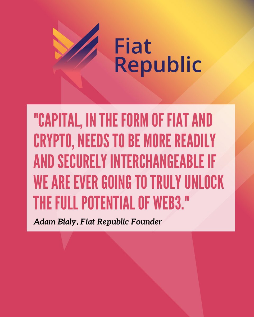 Fiat Republic (@fiatrepublic) on Twitter photo π£ Hey all, We're excited to share this insightful piece by <a href="/AdamBialy/">Adam Bialy</a>, Fiat Republic's CEO & Founder π. Adam dives deep into the crypto world, pointing out the pressing need for an easier and safer transition between fiat and crypto π±.
1/5 π£ Hey all, We're excited to share this insightful piece by <a href="/AdamBialy/">Adam Bialy</a>, Fiat Republic's CEO & Founder π. Adam dives deep into the crypto world, pointing out the pressing need for an easier and safer transition between fiat and crypto π±.
1/5