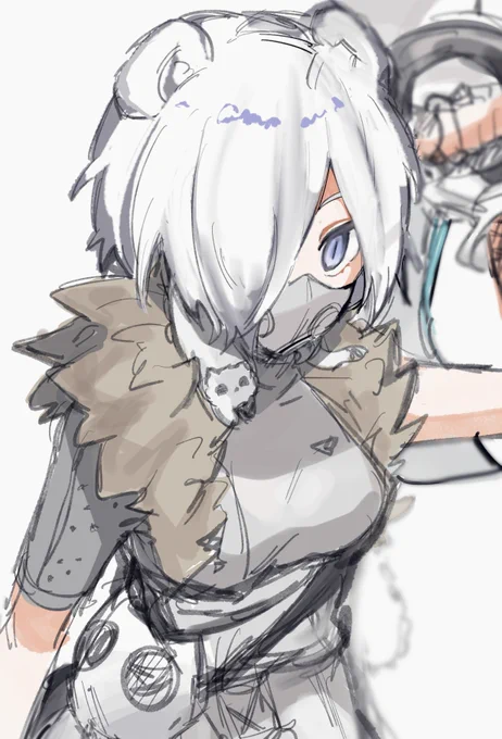 #アークナイツ版深夜の真剣お絵かき60分一本勝負シラユキ 