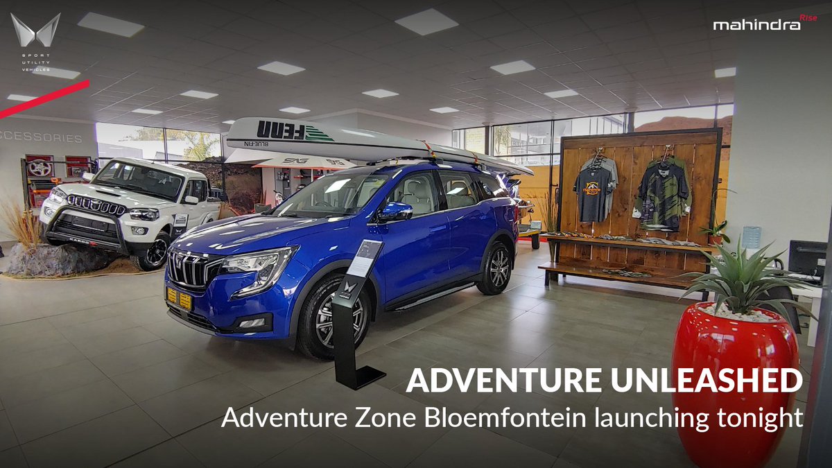 Mahindra_SA's tweet photo. 💥Adventure ALERT!💥
Get ready, adrenaline junkies, because adventure is making its way to you! 🇿🇦 Brace yourselves for the much-awaited launch of the Adventure Zone at #MahindraBloemfontein TONIGHT! 🎉
#MahindraAdventure https://t.co/r1ZlDnNTJt