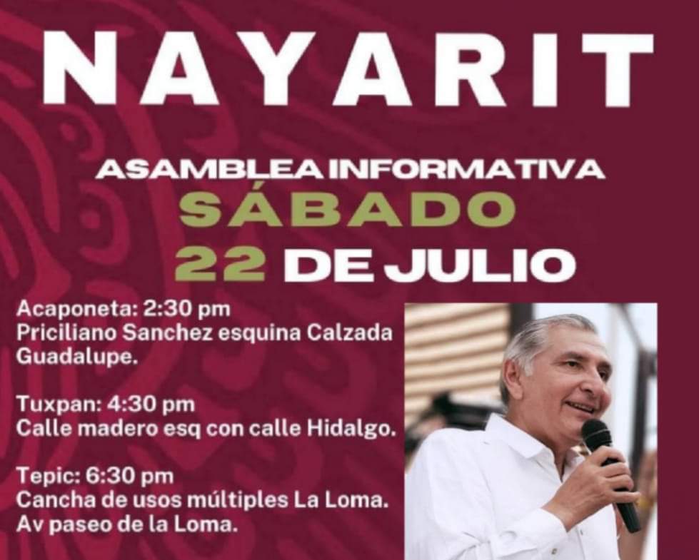 JeCervantess's tweet photo. Adán Augusto López, de gira por Nayarit. Adán Augusto López Hernández, es uno de los aspirantes a la candidatura a la Presidencia de la República por MORENA.
#Acaponeta #Tecuala #Huajicori #Rosamorada #Tuxpan #SantiagoIxcuintla #Nayarit #aquinayarit https://t.co/eTH7az8xMU