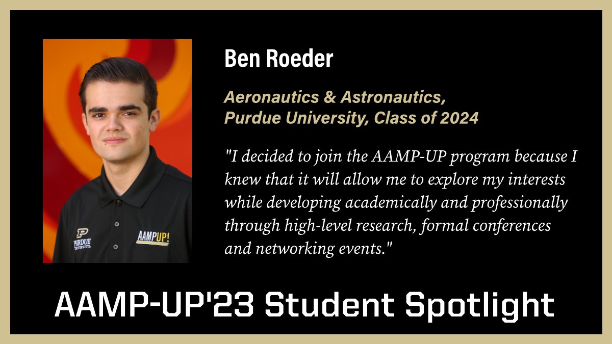 Ben Roeder, @PurdueAeroAstro senior, works with Prof. Song Zhang on detecting and correcting defects in #3Dprinting of #energeticmaterials. He joined AAMP-UP because of the research and networking opportunities.