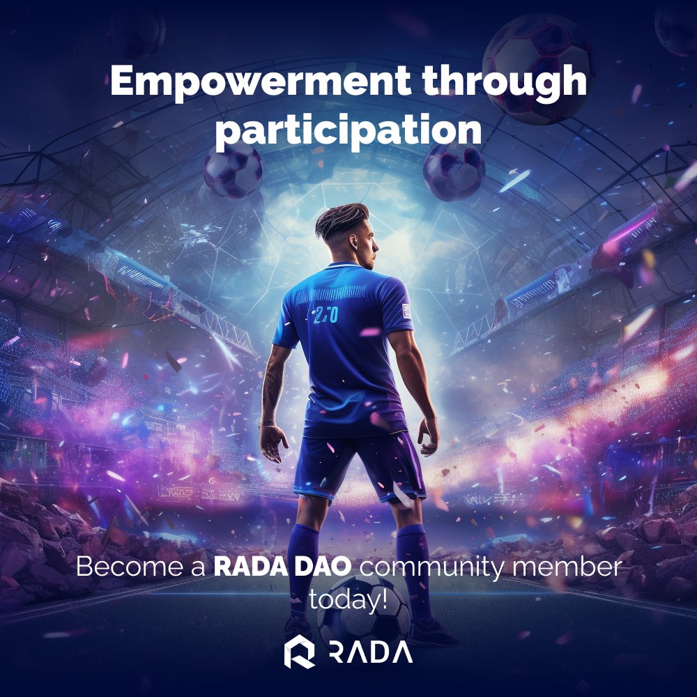 Wondering about the perks of being a RADA DAO community member? Participation in decision-making and rewards for active involvement are just the beginning! 💼⚽️ 

#RADA #DAO #CommunityPower