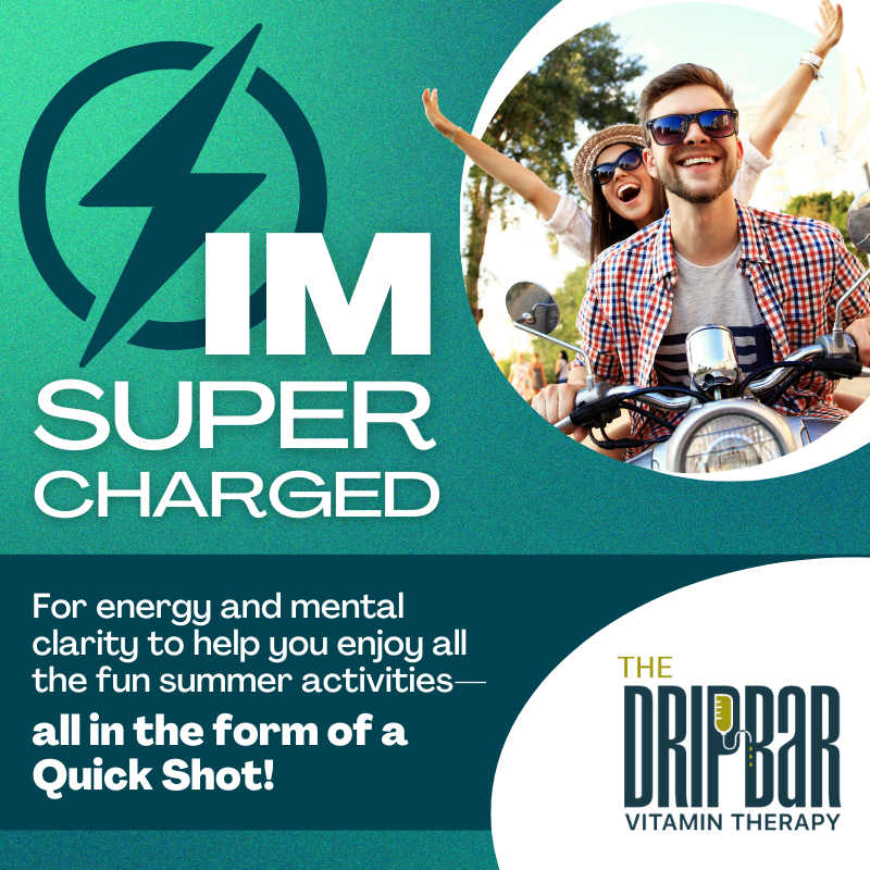 dripbaralamohts's tweet photo. The IM Super Charged gives you a boost of energy to help you fully enjoy any summer activities you have planned, all in the form of a Quick Shot. (Not intended to diagnose, treat, cure, or prevent any disease. Please see FDA Disclaimer on our website.) #TheDRIPBaRAlamoHeights https://t.co/9xlXuUlPL1