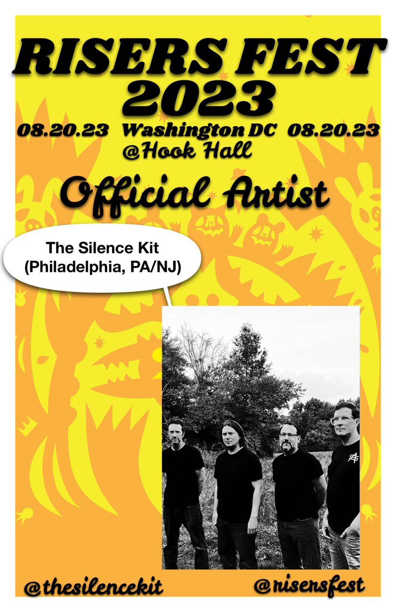 One month from today we're playing our first show in 4 years! It's also the first show with our new lineup, which we're excited about. RISERS FEST in DC.  Pre-order tickets today eventbrite.com/e/risers-fest-…. We'd love to see you there! #hookhall #risersfest <a href="/RISERSFEST/">RISERS</a> <a href="/hook_hall/">Hook Hall</a>