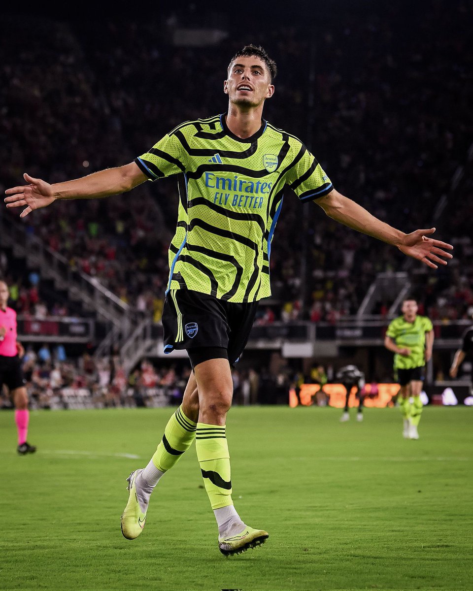 But in all seriousness.. Really nice feeling to get my first @arsenal goal! Thank you to the fans for the amazing support this week!