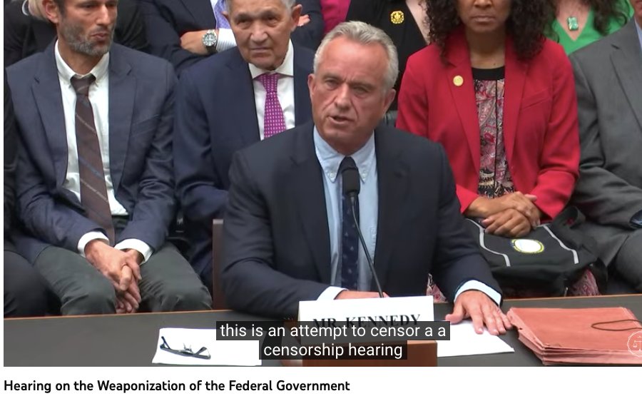 'This is an attempt to censor a censorship hearing.'
-Robert F. Kennedy, Jr. 
July 20, 2023, Washington, DC
#Kennedy24 #Censorship #Parrhesia #Ukraine #COVID #FreeSpeech #HealTheDivide #ProfileInCourage 
kennedy24.com/liberties