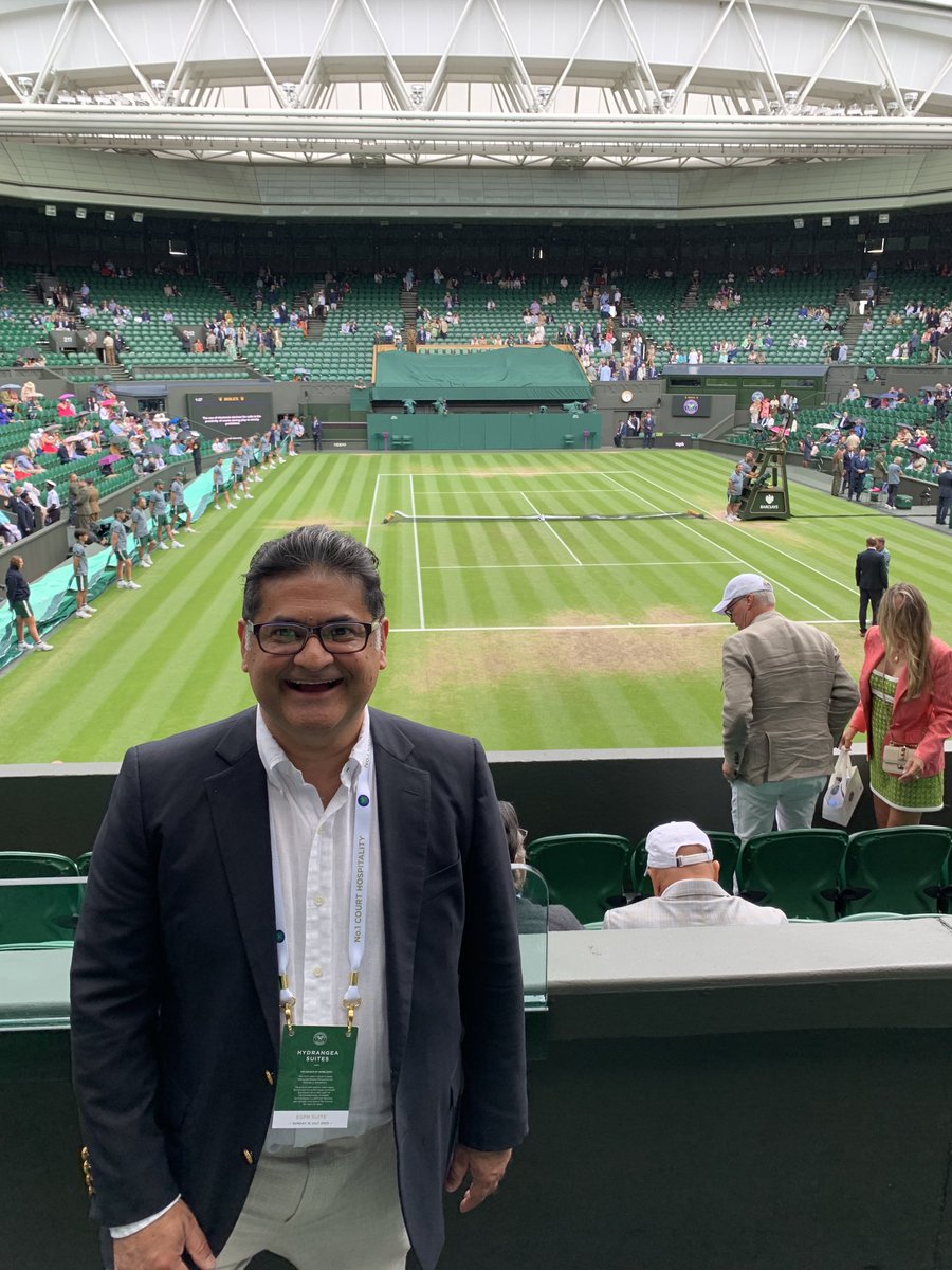 A big thank you to ⁦⁦⁦<a href="/espn/">ESPN</a> &amp; ⁦<a href="/TheVFoundation/">The V Foundation for Cancer Research</a>⁩ for an amazing Wimbledon experience! More importantly, the $ raised goes directly to cancer research! We have made significant gains in cancer care! We have more to do! Please do consider donating to cancer research!