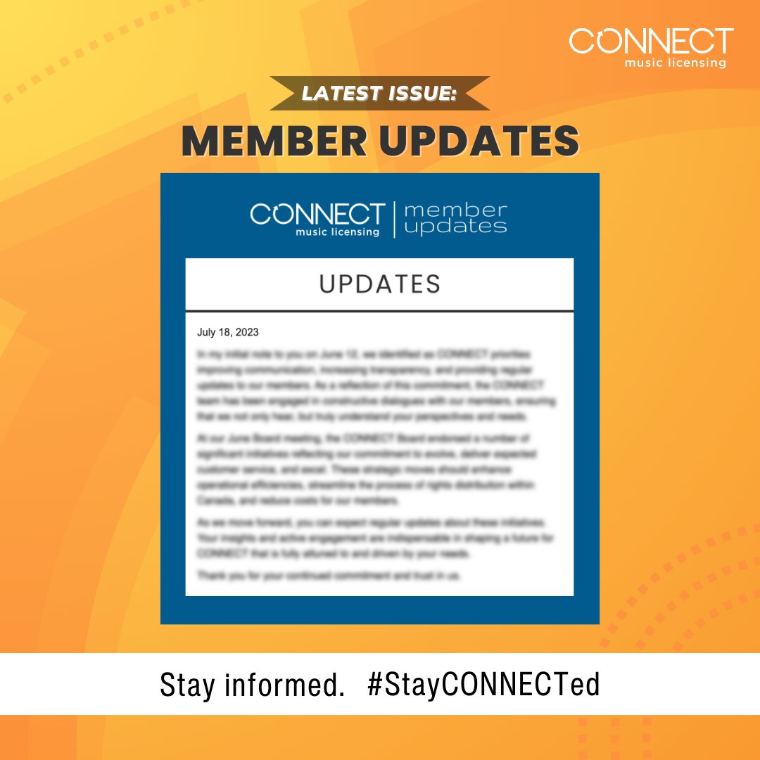 CONNECT music licensing tweet media