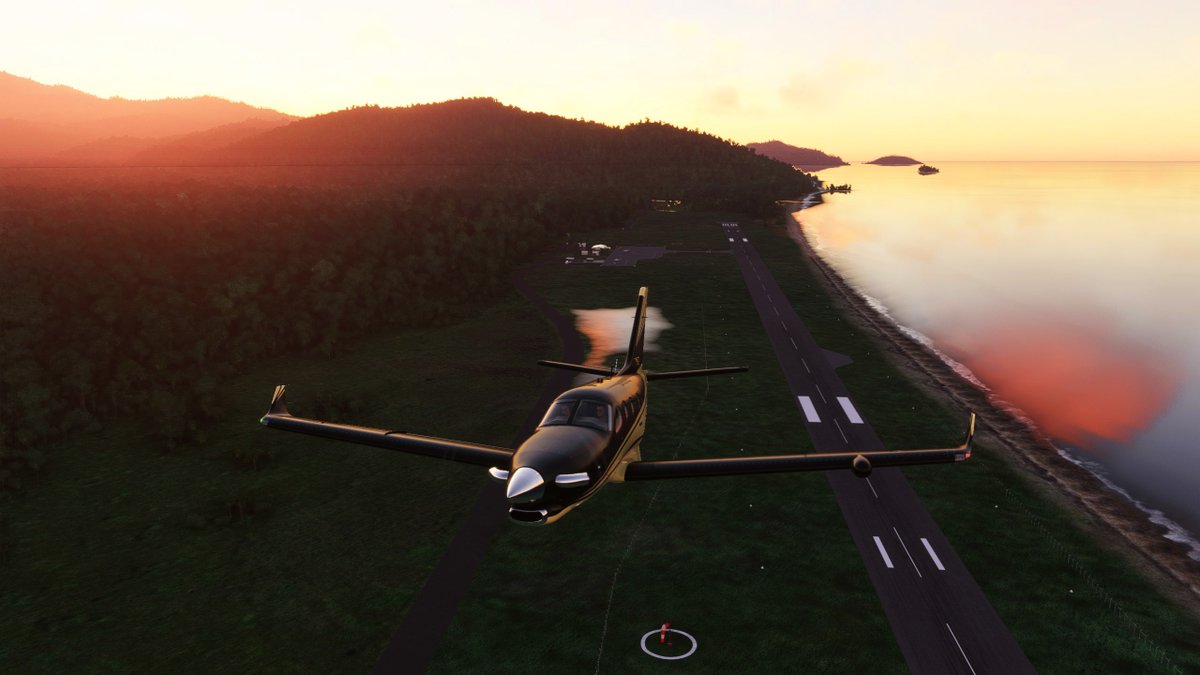 ZillNiazi's tweet photo. #Twilight #flight from #Kieta #Aropa #Airport, #Bougainville Island to #Nusataupe #Island, #Indonesia, over the #SolomonSea
#Daher
#TBM930
#runway
#airport
#aviation
#art
#aerial
#light
#island
#crescent
#aerialphotography
#aircraft
#thephotomode
#vgpunite
#MSFS
@msfsofficial https://t.co/2x6X0LoueN